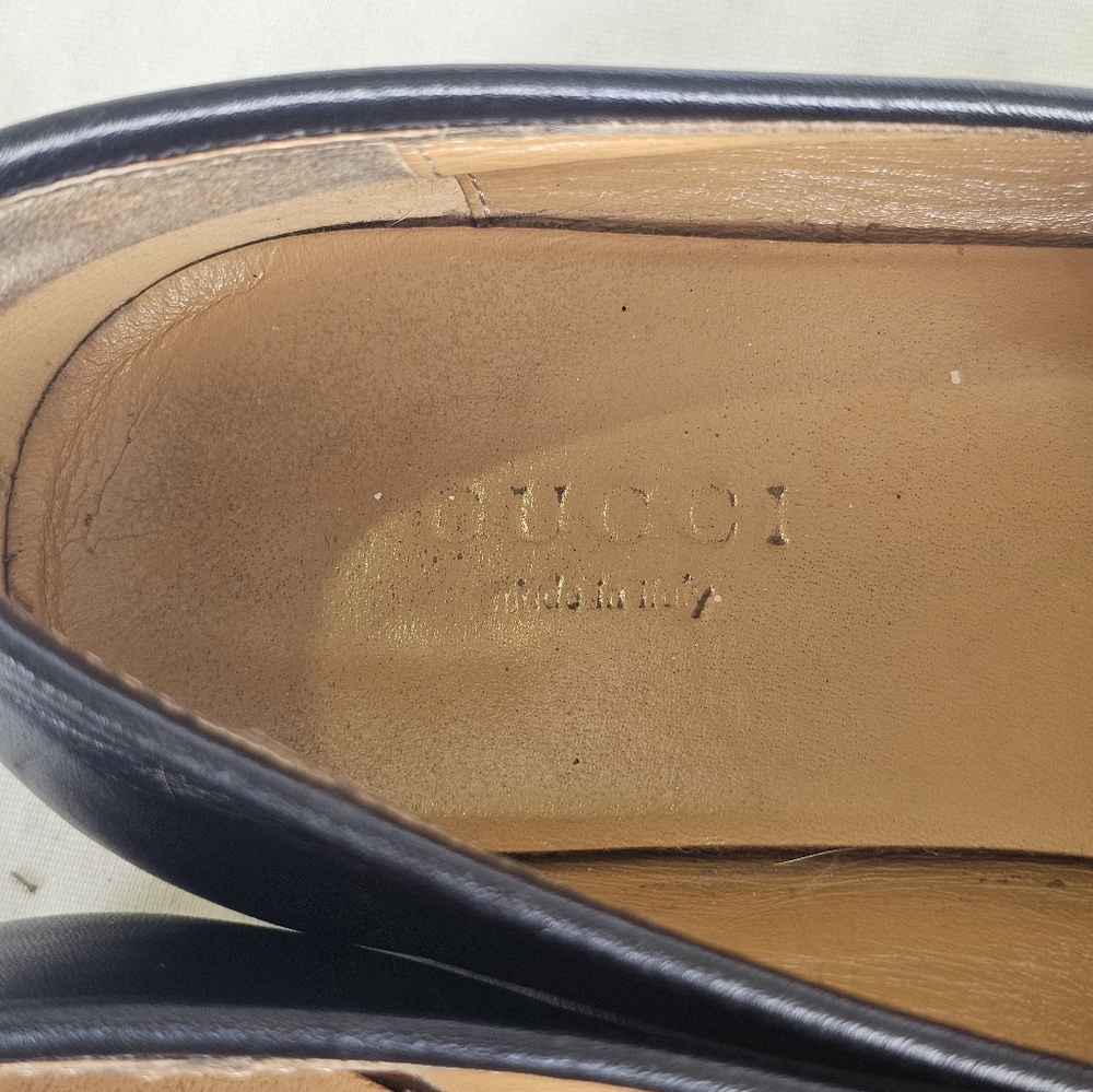 Gucci Jordaan Women's Loafers Black Leather Shoes Luxury Prep - Size 36 - Picture 7 of 14